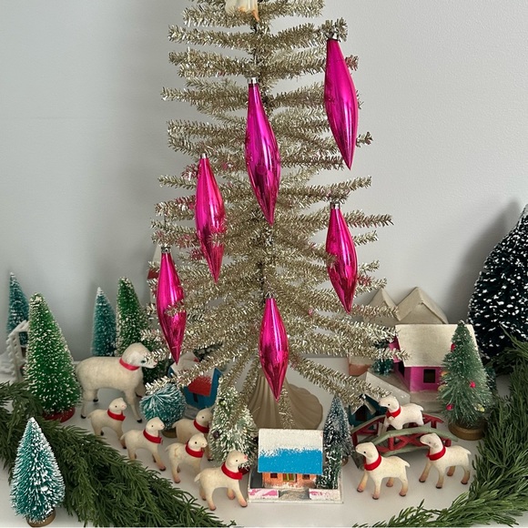 Pink Christmas Glass Ornaments Made in Poland - Picture 9 of 15